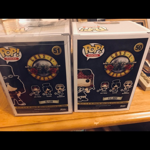 Funko Pop Rocks SLASH #51 and AXLE ROSE #50 NIB - Picture 3 of 6
